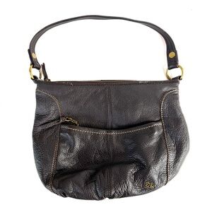 The Sak Brown Pebbled Leather Iris Hobo Bag